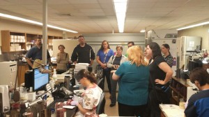 We toured the hospital labs. This is the micro lab. It was so interesting to see how these run in such a large hospital. Clinical laboratory scientist is a great option for students who want to work in the medical field, like lab work, but don't want to directly work with patients.